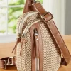 Convertible Straw Sling Bag
