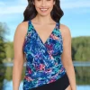 Coral Reef Crossover One-Piece Swimsuit