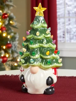 Cordless Ceramic Christmas Tree Gnome