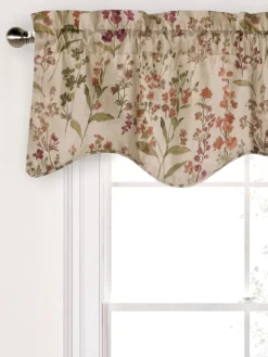 Cottage Garden Lined Rod Pocket Scalloped Valance