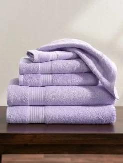 Cotton and Viscose Bamboo Six-Piece Towel Set