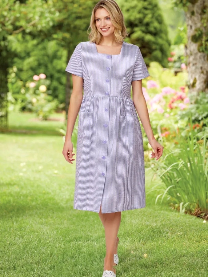 Cotton Seersucker Dress