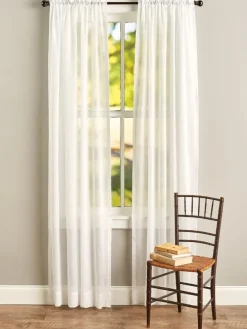 Cotton Voile Semi-Sheer Rod Pocket Curtains by Country Curtains®