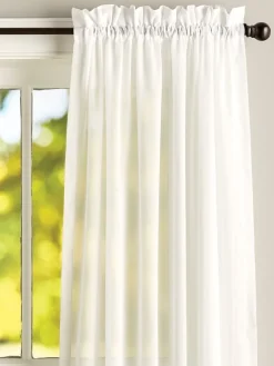 Cotton Voile Semi-Sheer Rod Pocket Curtains by Country Curtains®