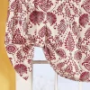 Country Floral Lined Rod Pocket Tie-Up Valance