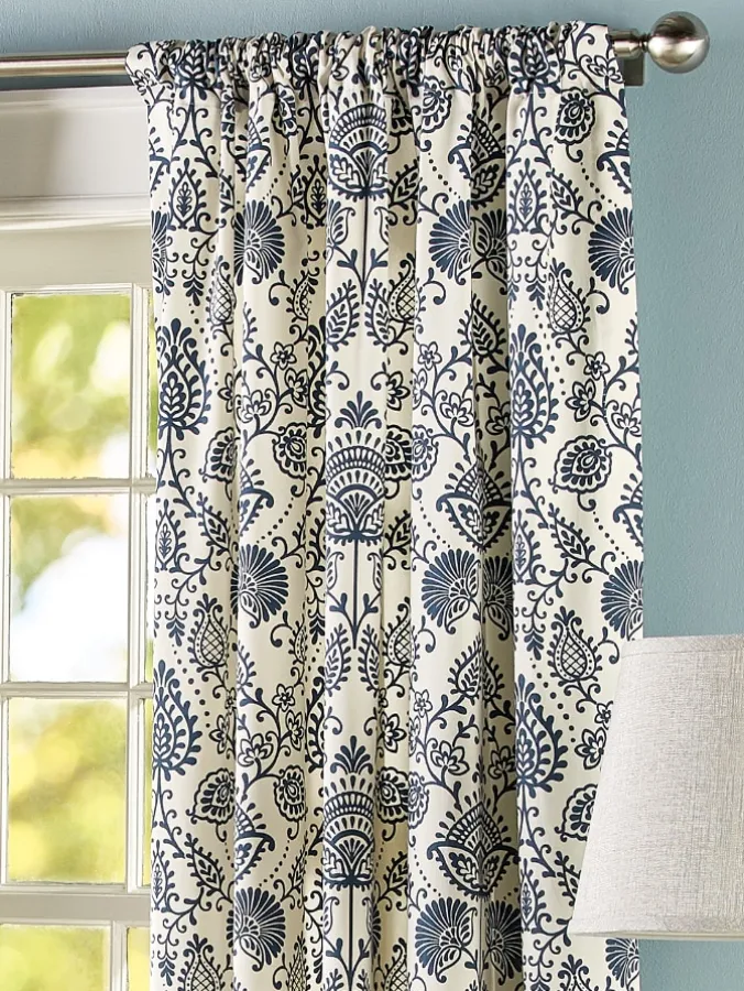 Country Floral Rod Pocket Curtains