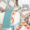 Crisscross Patchwork Cotton Quilt or Pillow Sham