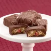 Dark Chocolate Covered Liqueur Fruitcake Squares, 8.5 Ounce Bag