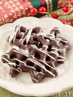 Dark Chocolate Pretzel Stars, 10 Ounce Bag