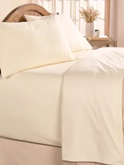 Deep-Pocket Portuguese Cotton Percale Sheet Set