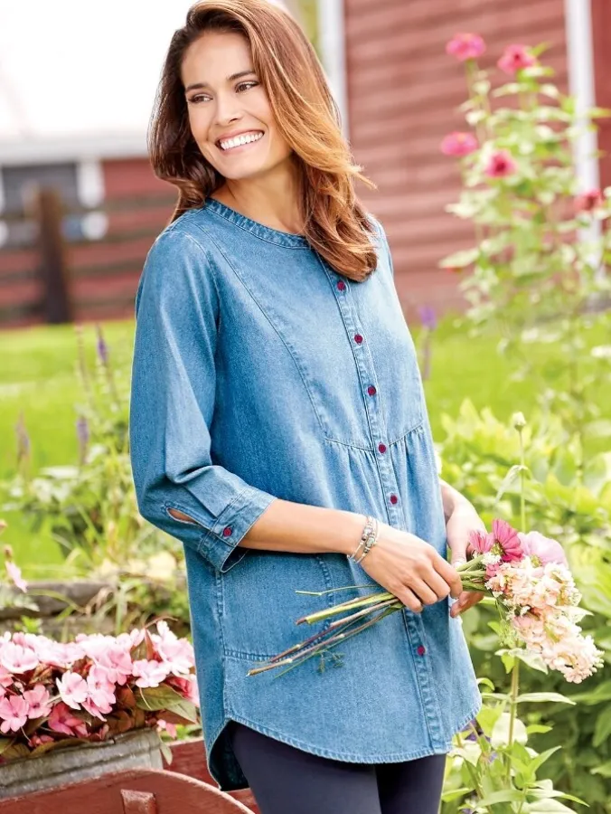 Denim Tunic With Pockets