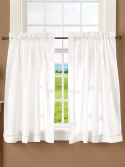 Diamond Band Rod Pocket Tiers by Country Curtains®