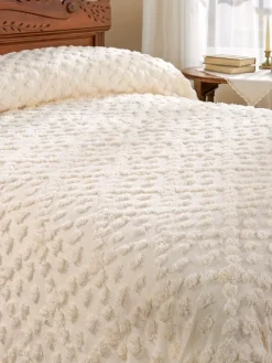 Diamond Chenille Cotton Bedspread