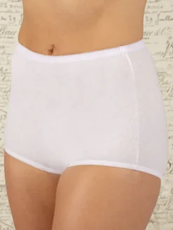 Dixie Belle Women's Full-Rise Cotton Briefs With Elastic Leg, 3 Pack