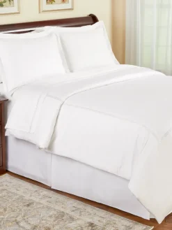 Double Stripe Long-Staple Cotton Sateen Duvet Cover and Pillow Sham Set