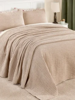 Dreams Velvet Chenille Quilted Bedspread or Pillow Sham