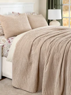 Dreams Velvet Chenille Quilted Bedspread or Pillow Sham