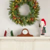 Dual-Color LED Pinecone and Holly Berry Artificial Lighted Christmas Wreath, In 3 Sizes
