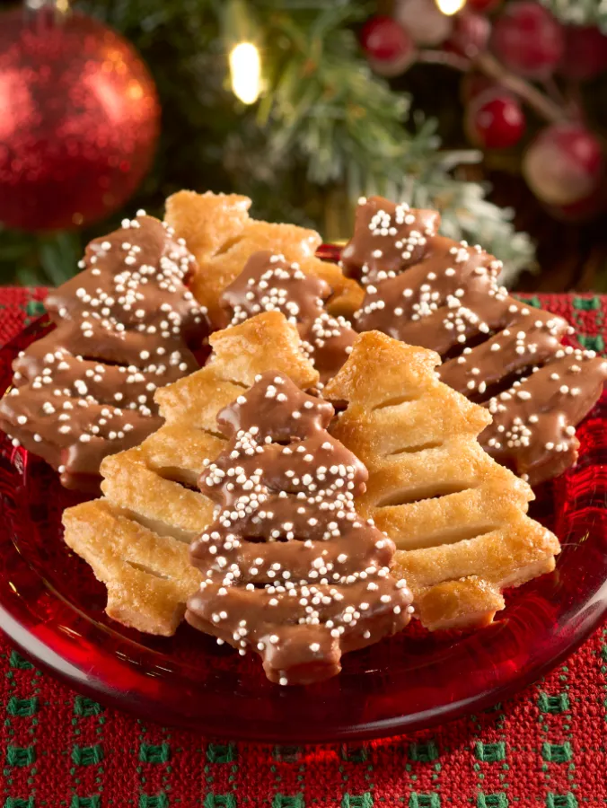 Dutch Christmas Tree Butter Cookies, 2 Boxes