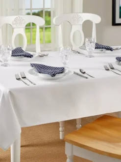 Easy Clean Solid Color Coated Tablecloth