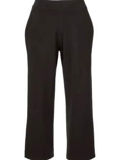 Easy-Fit Wide-Leg Knit Crop Pants