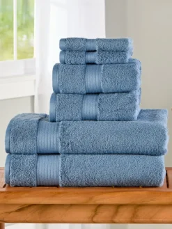 Egyptian Cotton Six-Piece Bath Towel Set