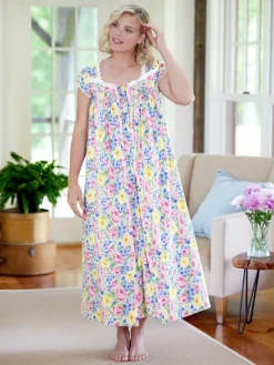 Eileen West Garden Bouquet Cotton Lawn Robe