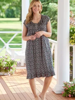Eileen West Midnight Blossoms Modal Nightgown