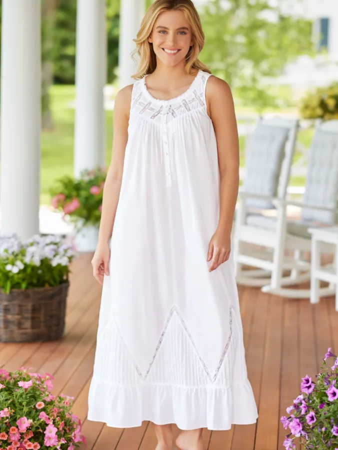 Eileen West Moonlight Sonata Long Cotton Nightgown