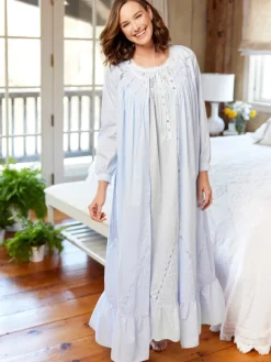 Eileen West Moonlight Sonata Long Cotton Robe