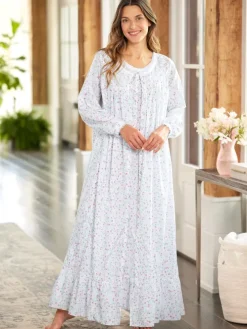 Eileen West Moonlight Sonata Long Cotton Robe