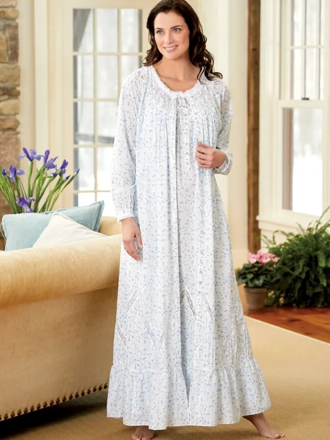 Eileen West Moonlight Sonata Long Cotton Robe