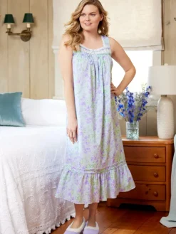 Eileen West Periwinkle Dreams Cotton Lawn Nightgown
