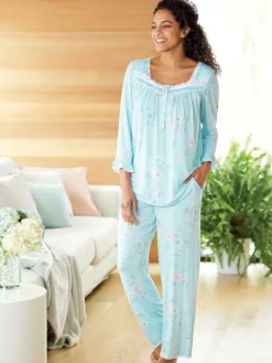 Eileen West Stretch Modal Floral Pajamas