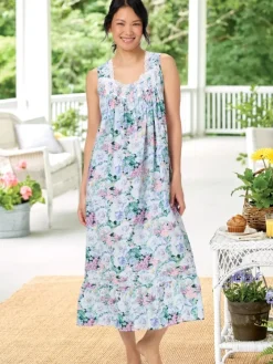 Eileen West Vintage Floral Cotton Lawn Nightgown