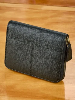 Ella Simone Accordion Zip-Around Leather Wallet, 5 Inch