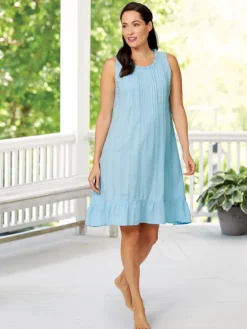 Ella Simone Blissful Nights Seersucker Short Nightgown