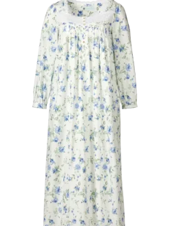 Ella Simone Blue Roses Cotton Lawn Nightgown