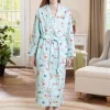 Ella Simone Classic Portuguese Percale Cotton Wrap Robe