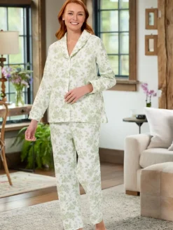 Ella Simone Countryside Toile Portuguese Flannel Pajama Set