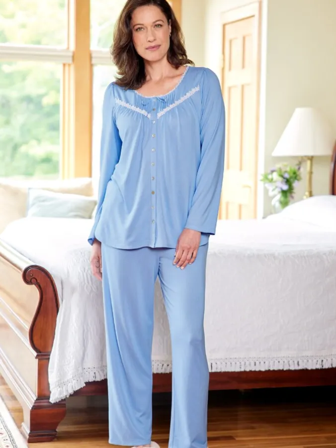 Ella Simone Cozy Nights Sweater-Knit Pajama Set