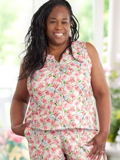 Ella Simone Daydreams Cotton Knit Sleep Tank Top