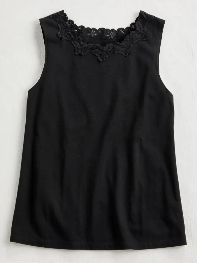 Ella Simone Double-Lace Cotton Modal Camisole