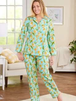 Ella Simone Dutch Tulips Floral Cotton Pajama Set
