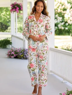 Ella Simone English Rose Cotton Lawn Pajama Set