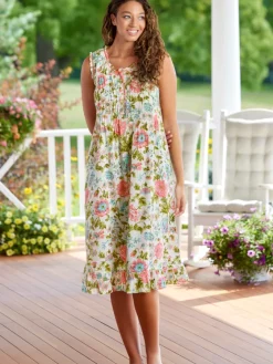 Ella Simone English Rose Cotton Lawn Nightgown