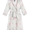 Ella Simone Floral Brushed-Back Satin Robe