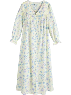 Ella Simone Garden Party Button-Front Cotton Lawn Robe