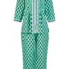 Ella Simone Indigo Dreams Lotus Print Pajama Set