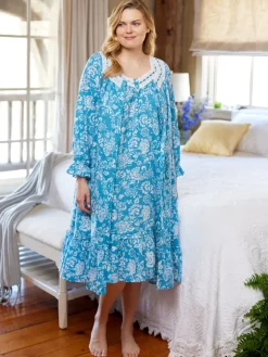 Ella Simone Paisley Garden Cotton Lawn Robe